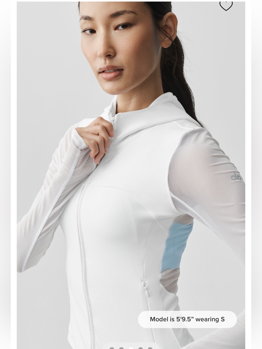 NWT Alo Softsculpt Superset Full Zip Jacket - White - Medium SOLD OUT - Picture 9 of 10